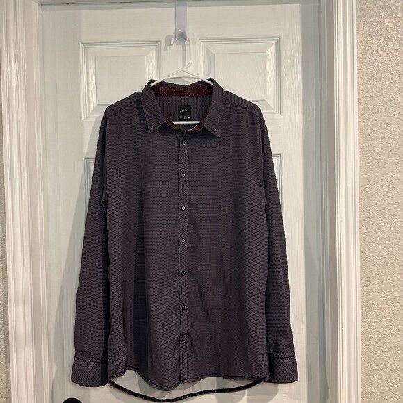 EUC JB Holt Shirt Tailored Fit Mens XL Diamond Pattern Stretch Gray - Picture 1 of 5